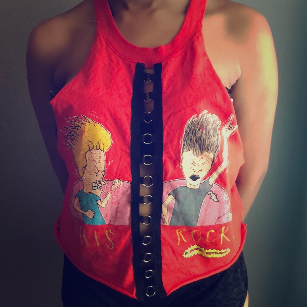 MTV Beavis & Butt-head graphic top / crop top